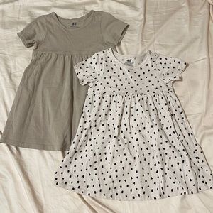 Set of two ORGANIC COTTON H&M toddler girl dresses